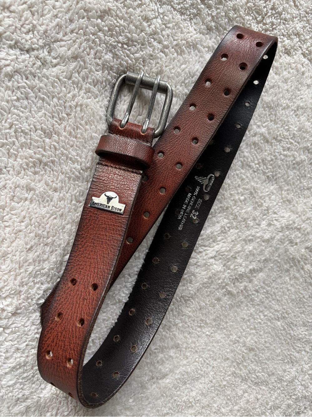Brown Leather Men’s Belt